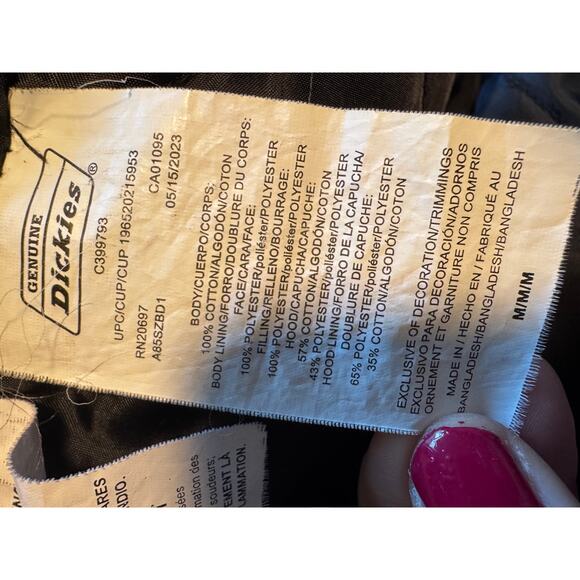 Dickies Hooded Canvas Work Jacket - Medium - Picture 11 of 15